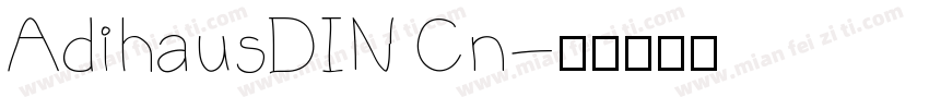 AdihausDIN Cn字体转换